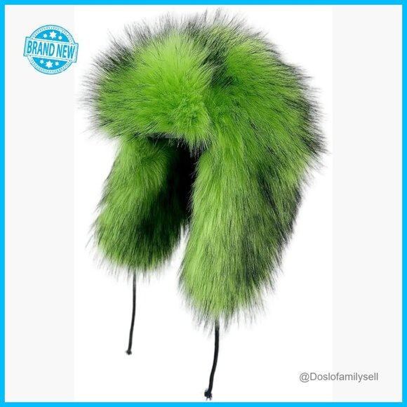 Y2K Faux Fur Trapper Hat with Earmuffs Soft Warm Winter Accessory Unisex main image 4